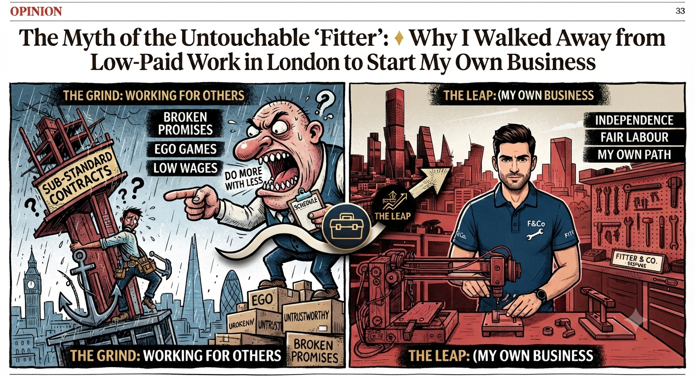 The Myth of the Untouchable 'Fitter': Why I Walked Away from Low-Paid Work in London to Start My Own Business