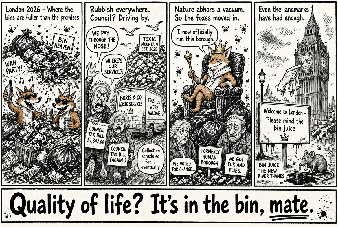 London public opinion on dirty bins: overflowing rubbish, fly-tipping and a city that feels unclean