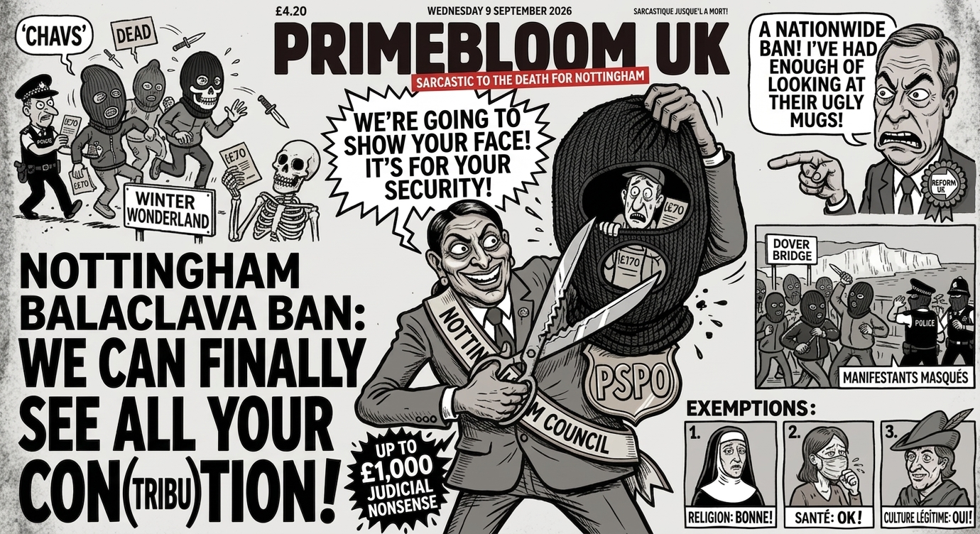 Nottingham Reveals Its Foolproof Plan: “If We Can’t See Your Face, Crime Doesn’t Exist!