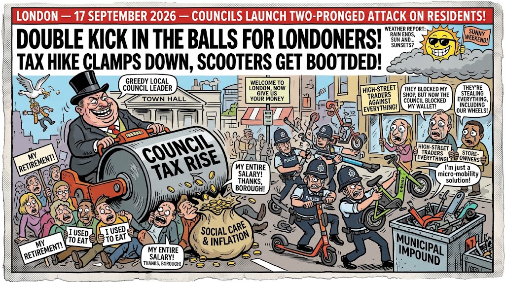 Taxed to the Bone, Booted off the Pavement: London’s Great Autumn Shakedown